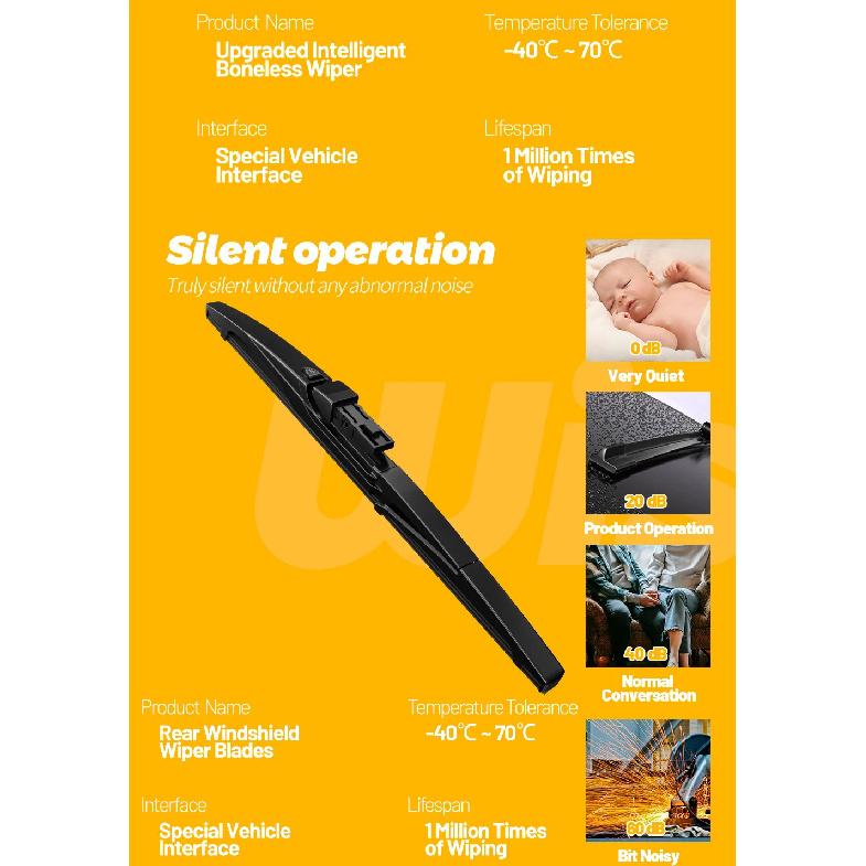 For Renault Megane 3 Grandtour 2008-2016 1set Front & Rear Windshield Wiper Blades Windscreen Wipers 2009 2010 2011 Accessories