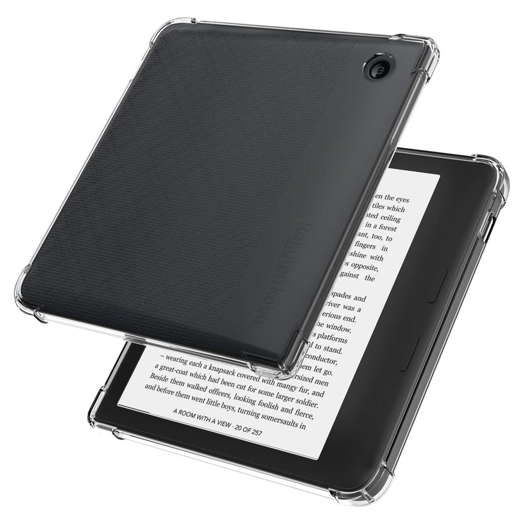 For Kobo Libra H2O Case Four Corner Shockproof Transparent Tablet TPU Cover