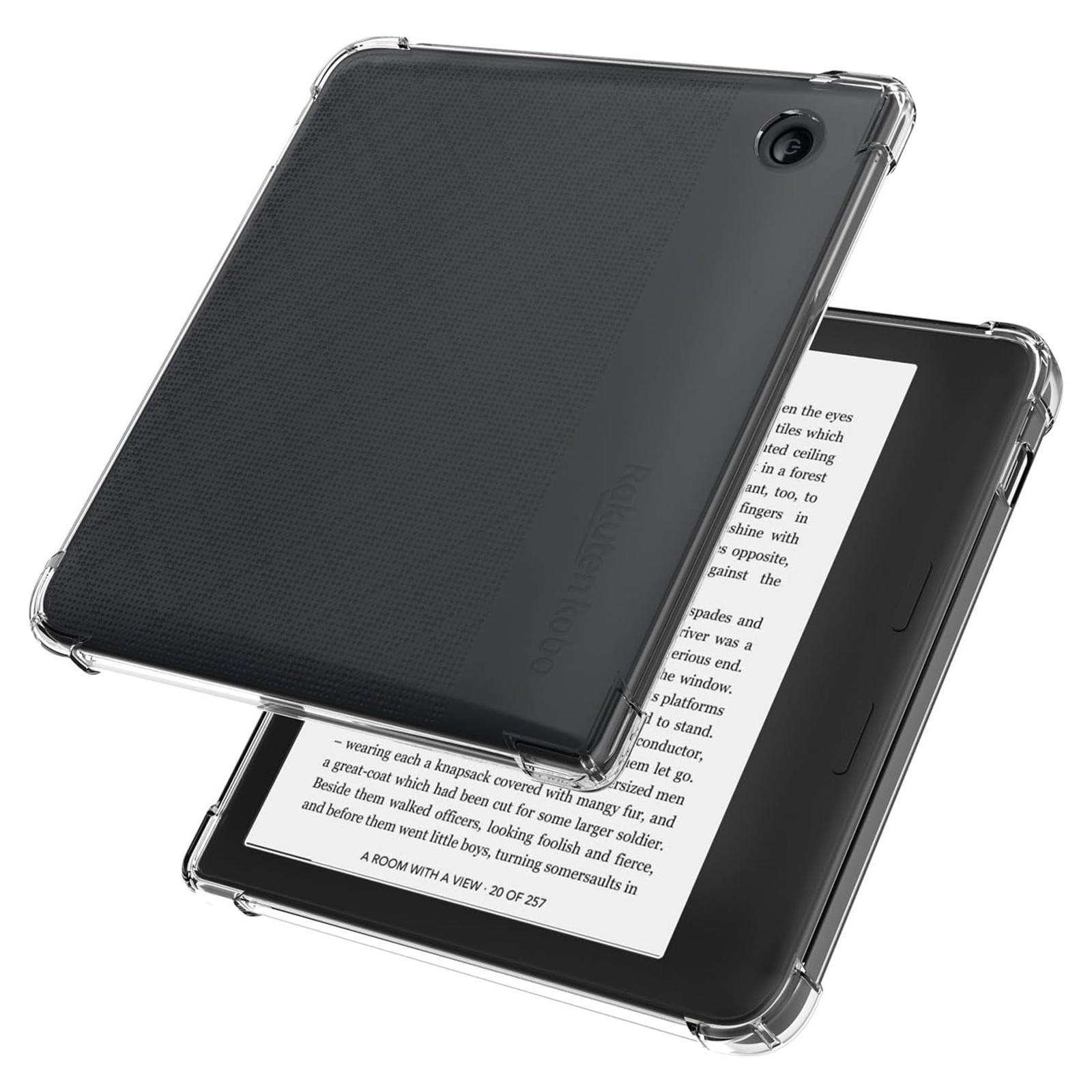 

For Kobo Libra H2O Case Four Corner Shockproof Transparent Tablet TPU Cover A