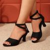 Summer Women Sandals 2025 New Ankle Strap Heels Women  Open Toe Chunky High Heels Shoes for Women Party Dress Sandals Big Size