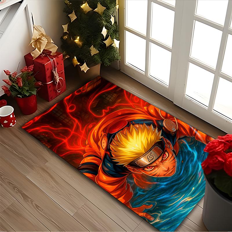 1 pièce de tapis de chaise imprimé Naruto pour utilisation à la maison, au bureau, tapis pour salon, cuisine, salle de jeux