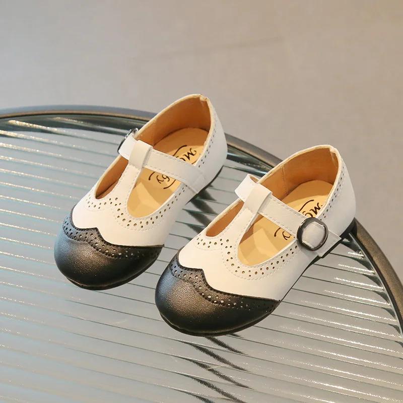 

Kids Shoes Girls Shoe PU Leather Girls Dress Shoe Hollow Princess Shoes Girls Mary Jane Flats Kids 25