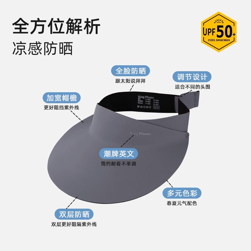 Foldable Sun Protection Hat Women's Summer Seamless Empty Top Sun Hat Large Brim Outdoor Cycling Sports Sun