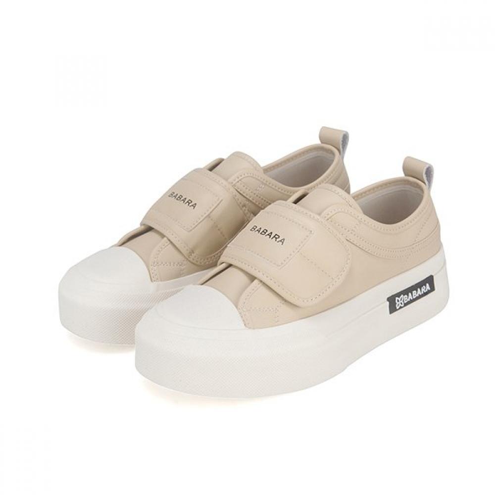 Barbara Leather Velcro 4cm Women S SneakerS Bbg605be 250mm