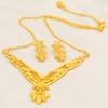 3-teiliges vergoldetes Dubai Damen Mode Schmuck Halsketten-Set, Saudi-Arabischer Schmuck