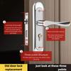 Universal Stainless Steel Indoor Door Lock Adjustable Wooden Door Handle for Bedroom Security Tamper-Free Household Safety