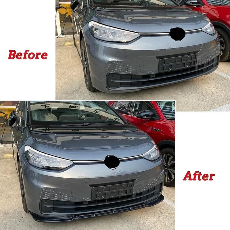 For Volkswagen VW ID.3 ID3 2019 2020 2021 2022 Car Front Bumper Lip Splitter Spoiler Diffuser Guard Auto Body Kits Cover Tuning