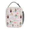 Ballerina Cappuccino Meal Tote Aesthetic Lunch Box For Child Picnic Compact Cooler Bag Graphic Thermal Lunch Bags