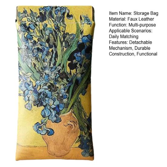 Storage Bag Faux Leather Storage Bag with Superior Detachable Metal Mechanism Automatic Opening Closing Soft Fleece Lining Durable Jewelry Organizer