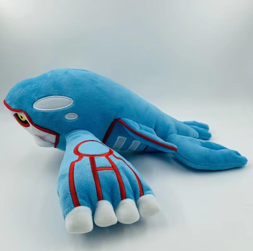 37Cm Kyogre Plush Toy Blue Legendary Water Beast Stuffed Animal Collectible Doll Soft Pillow Cushion Companion Doll Gift