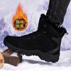 Mode Extérieur Cuir Homme Bottes Slip-on Chaussures à Plateforme Marque de Luxe Homme Hiver Peluche Bottes de Neige Mode Tout-aller Homme Bottes de Motocross