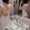 Sexy pajamas women's pure desire style high sense summer ice silk lace nightdress suspender summer style mood with chest pad summer