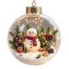 Clear Acrylic Lighted Christmas Ball Ornament Light-Up Tree Hanging Bauble  Christmas Tree Decor