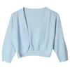 Back Ribbon Ribbon Sleeves [Kirby's] Bolero_Back Bolero_06.Light Blue/Three-Quarter