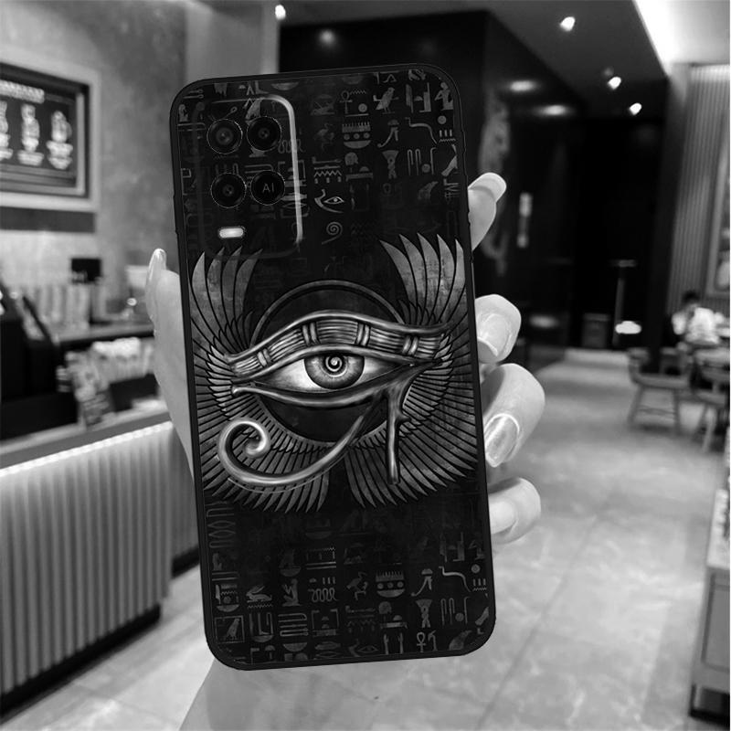 Egyptian Eye Of Horus Case For Oppo A74 A54 A94 A78 A98 A18 A60 A80 A40 A38 A58 A96 A76 A16 A15 A17 A57 A77 A5 Pro