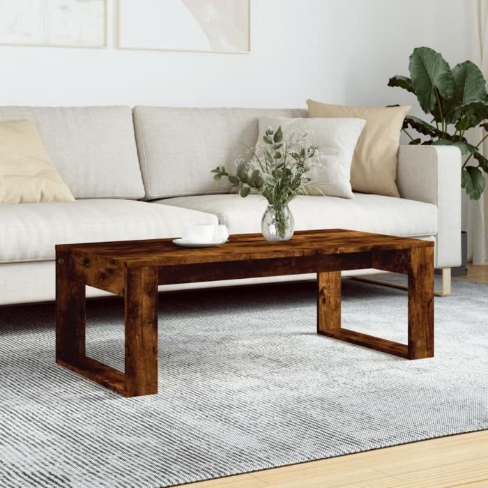 VidaXL Table basse chêne fumé 102x50x35 cm bois d'ingénierie 823363