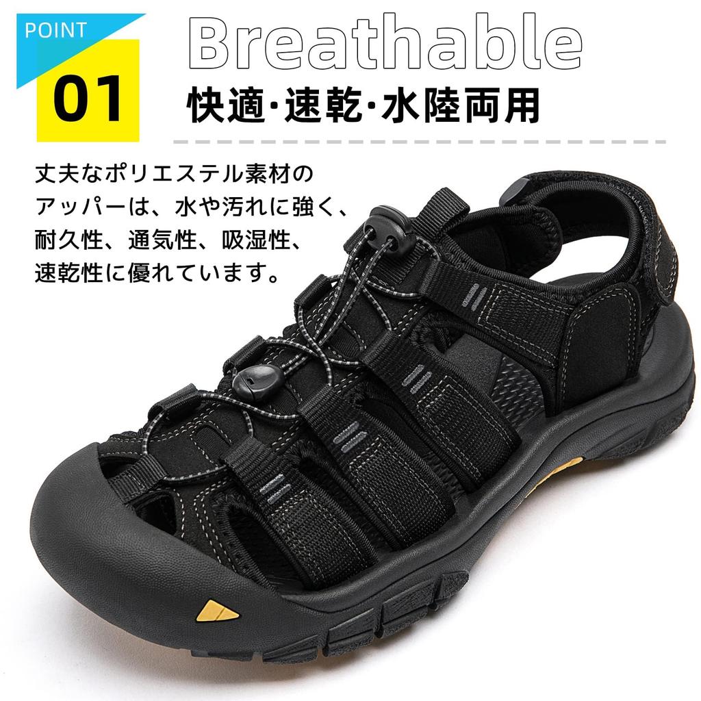 MERPHINE Outdoor Sports Walking Toe Summer Outdoor Size cm Men's Sandals, Sandals, Sneakers, Sandals, Protection, Sandals, Fishing, Wear, Trekking,