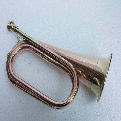Copper Bugle US Military Cavalry Horn | Boy Scout Bugle | Army Military Brass Bugles | Musical Instrument & Home Decor Classic Style Retro Horn