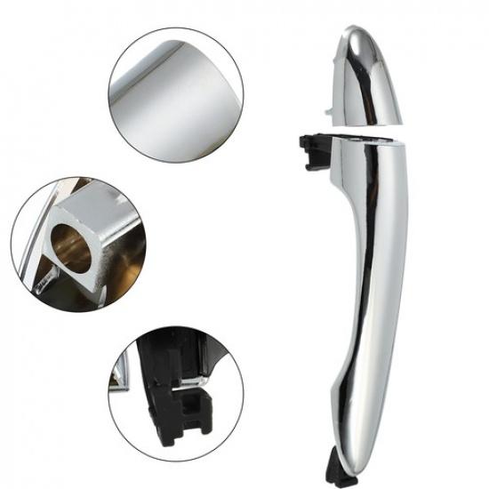 Rear Left Side Car Exterior Door Handle ONE  for Kia Sportage Silver Tone