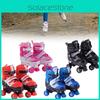 Patin à roulettes Enfants PVC Roues Double Rangée Réglable Baskets de Sécurité pour Enfants