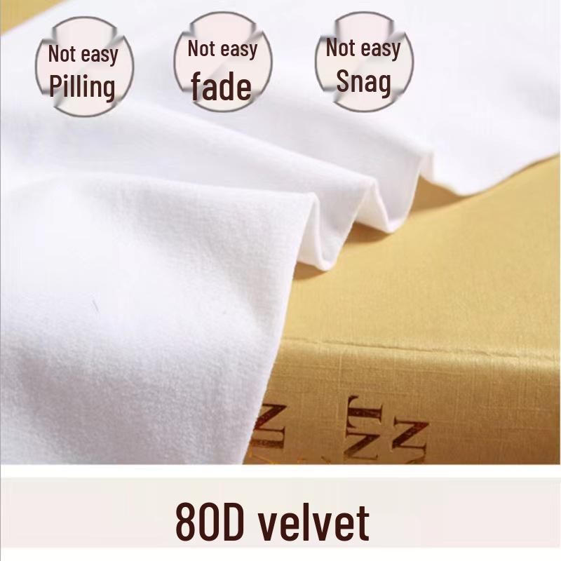 Girls' White Velvet Dance Tights - Thin 80D for Spring, Summer & Autumn