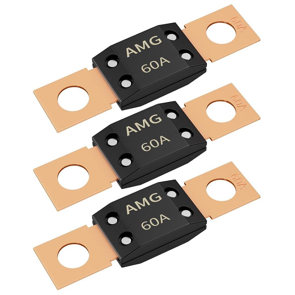 Joinfworld 250A MEGA Fuse, High Current Bolt Mount Automotive 250 Amp MEGA/AMG Fuse for Cars, Trucks, Construction Vehicles, Buses, Caravan Cars,