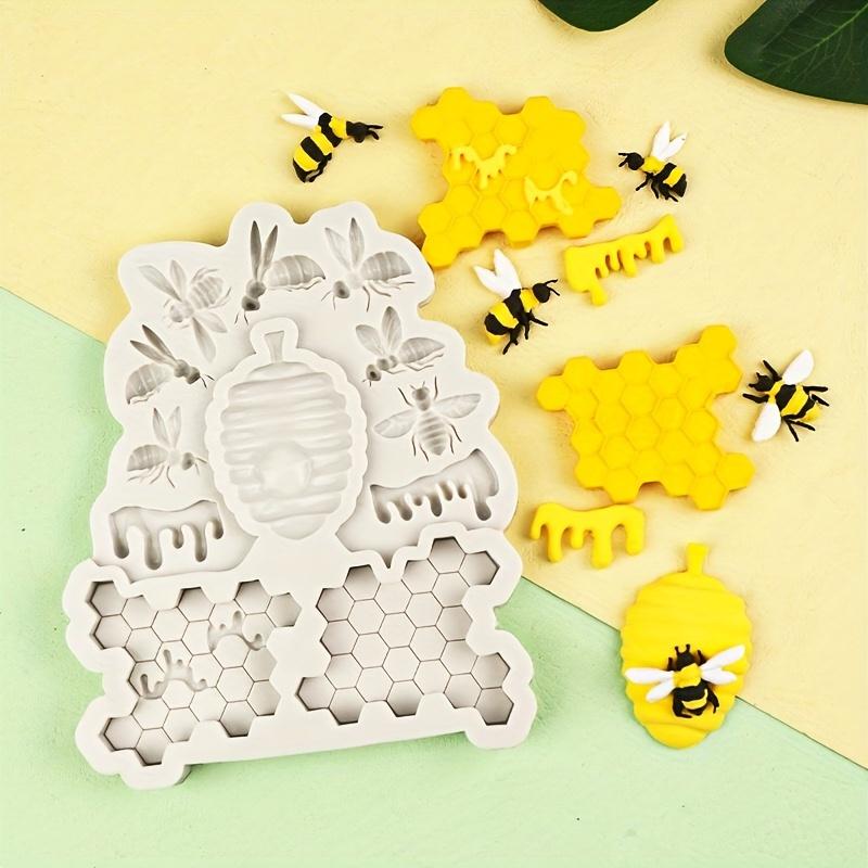 Bee Queen & Honeycomb Silicone Mold For Chocolate, Fondant, And Cake Decorating - Diy Baking Essentials