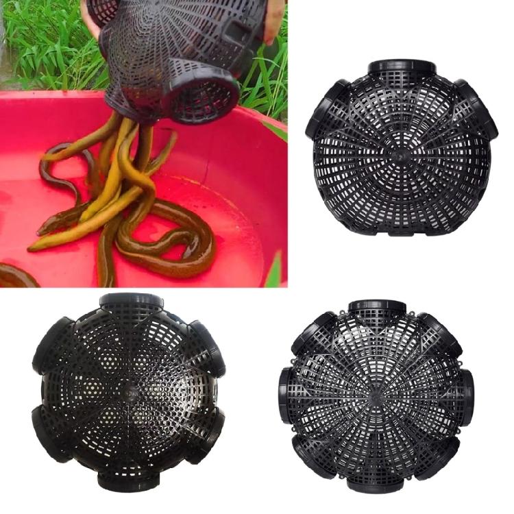 Reusable Cage Outdoor Crabs Loach Catching Basket Eel Cage Crabs Shrimp Traps Professional Lobsters Trap 3/6/8 Hole
