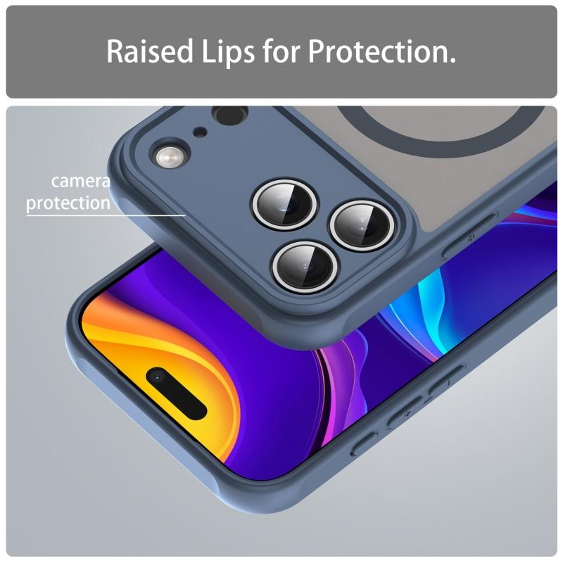 Matte Frosted phone Case For iphone 17 Air Pro Max Finish Oil Repellent Magnetic Soft Silicone Lens Protection 17 Promax Cover