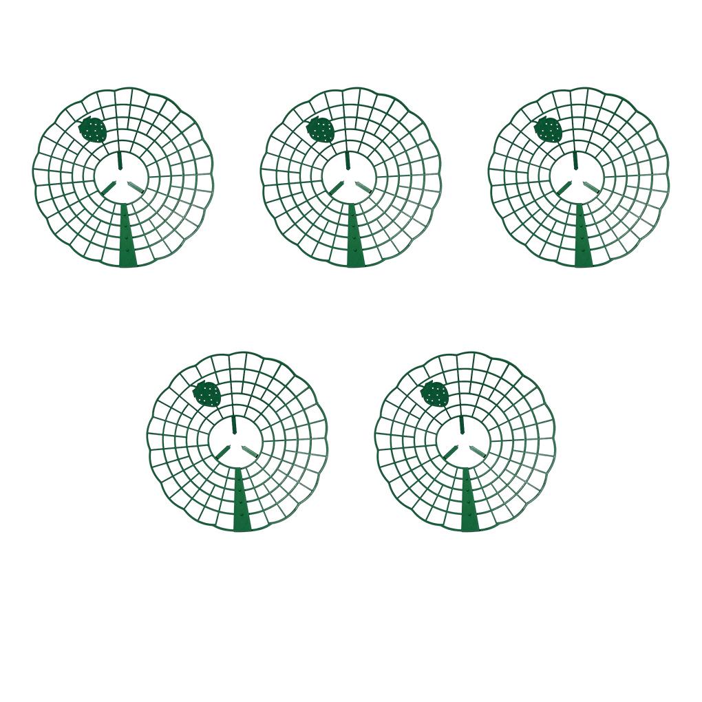 

Подставки для клубники Растущая стойка Каркас Держатель для растений Овощная посадочная стойка Пластиковый поддон Домашнее садоводство Балкон 5pcs