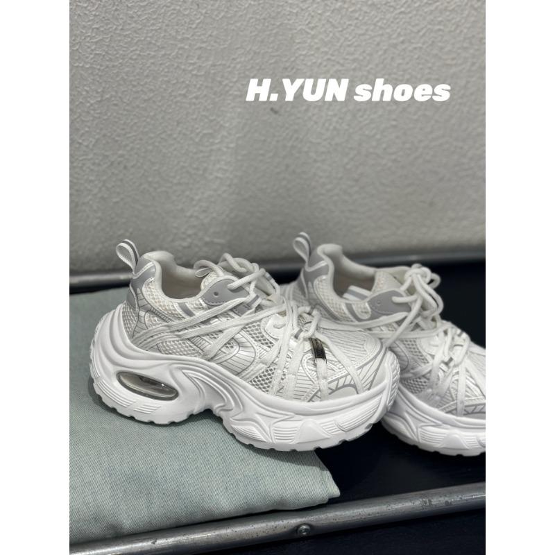 

Strap thick-soled fried street mesh dad shoes women s spring new tire durian sole fashion casual sports shoes 35 бежевый