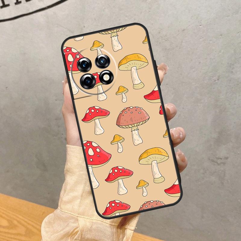 Mushroom Pattern Case For OnePlus 15 15R 13R 13 13T 12 12R 11 10 9 Pro 10T Nord 5 CE 4 2 3 Lite N20 N30 Cover
