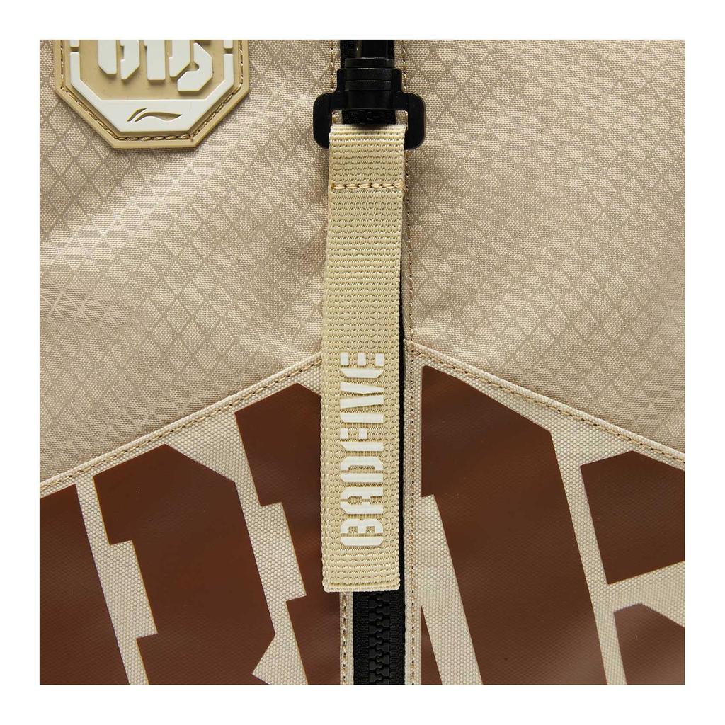 New LiNing BadFive Polyester Backpack Regular Unisex Plain Khaki ABSV211-3