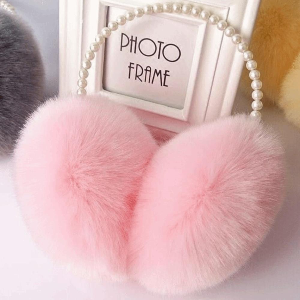 Protecting Ears Winter Plush Earmuffs Multifunctional Elegant Solid Color Fluffy Earmuffs