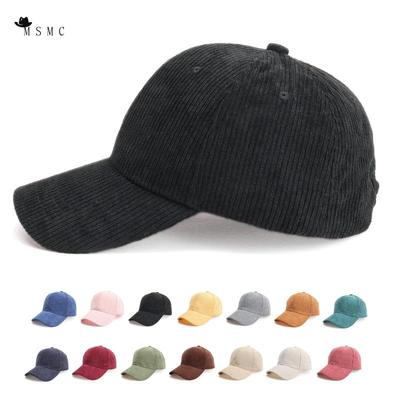 Casquette Unisexe en Velours Côtelé Style Coréen - Chapeau Chaud et Tendance Automne/Hiver