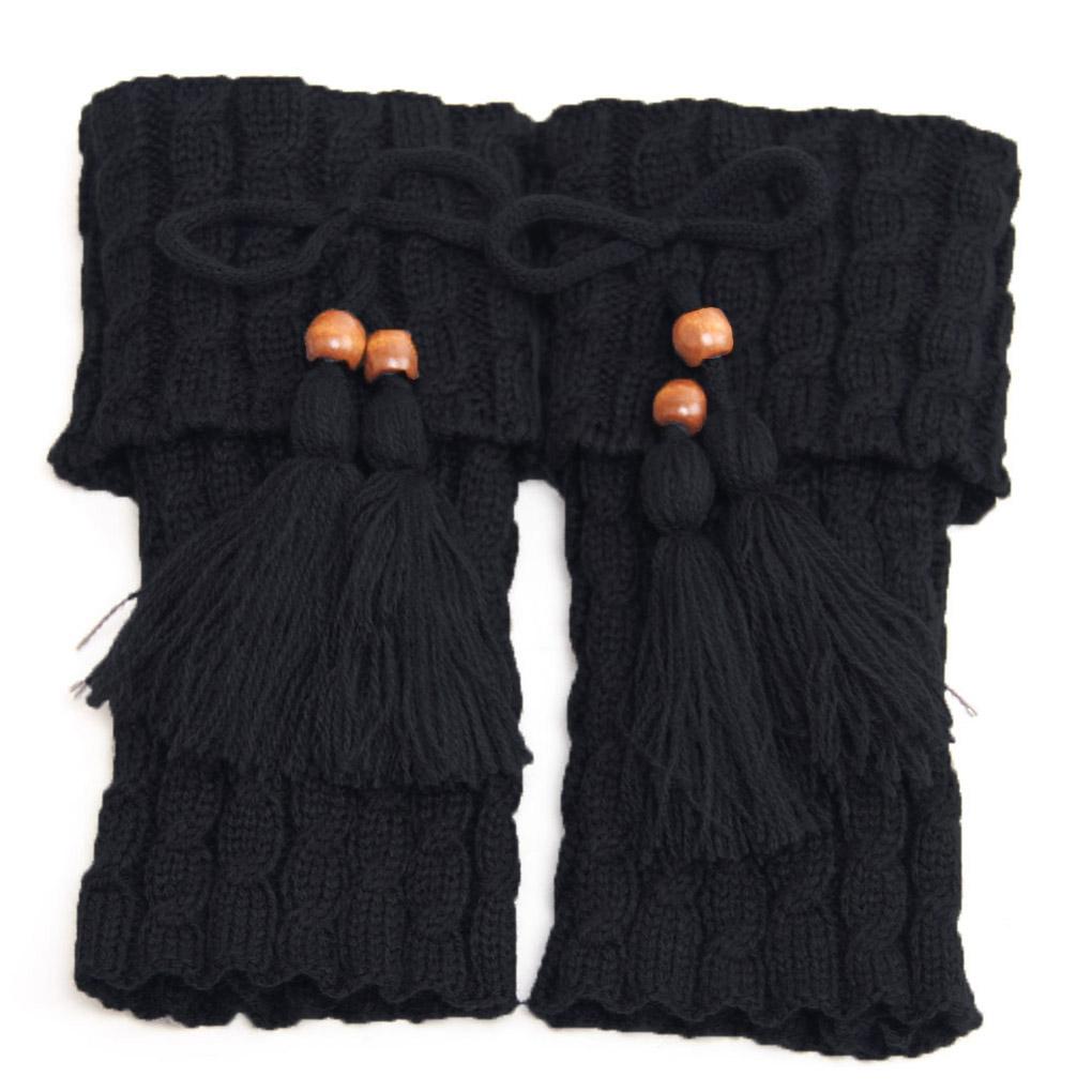 1 Pair Knitted Leg Warmers Women Crochet Boot Cuffs Leg Warmer Woman Boho Boots Socks Lady Winter Boot