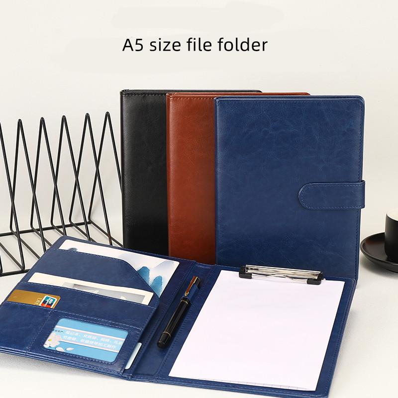 Anpassbarer A5-Ordner aus PU-Leder, Portfolio-Ordner mit Schnallenverschluss für effiziente Ablageorganisation, mit individuellem Logo