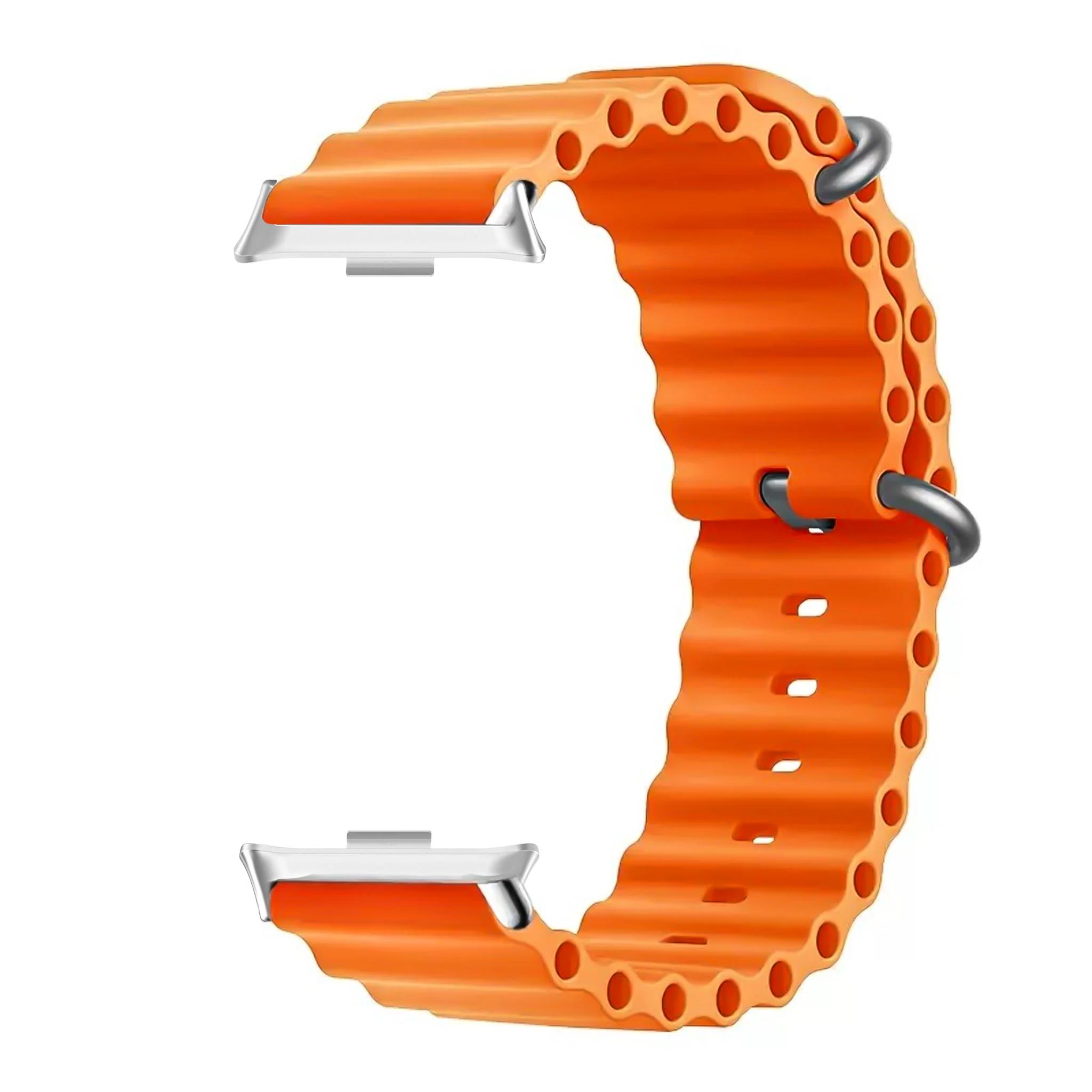 Ocean силиконовый ремешок браслет для Xiaomi Band Pro 8 Pro/Redmi Watch 5 4 Band Smartwatch браслеты спортивные ремешки аксессуары Correa Belt watch strap оранжевый