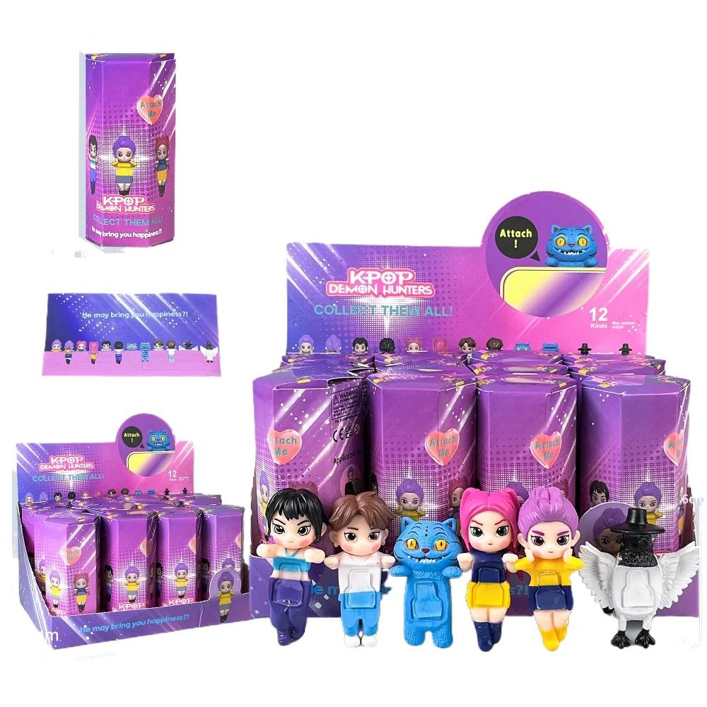 Korean K Pop Demon Hunters Blind Box Huntrix Anime Figure Kawaii Phone Ornament Mystery Surprise Bag Collectible Gift for Fans