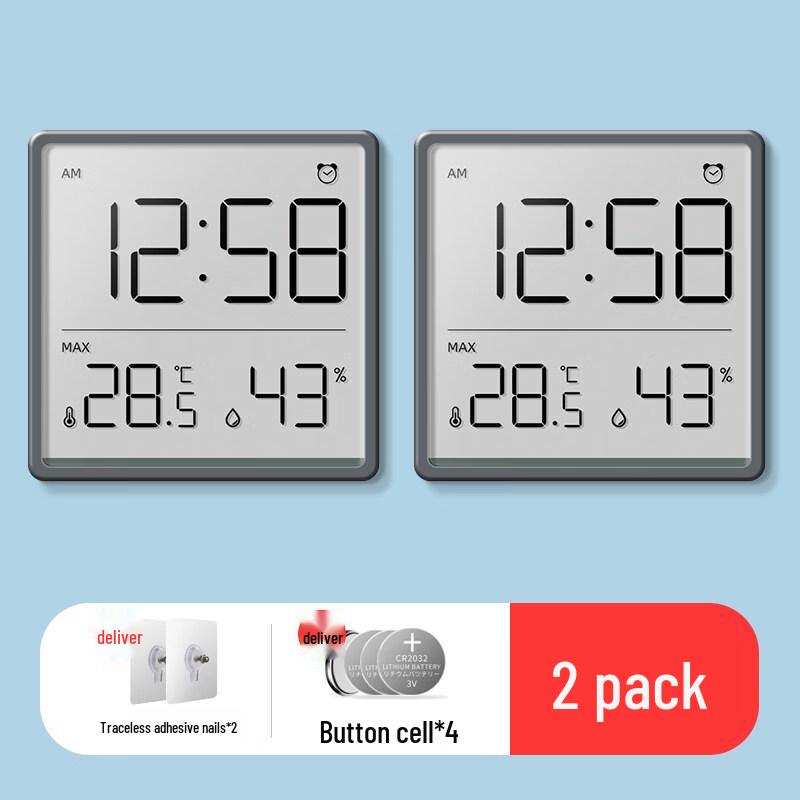 Bodefu HC Indoor Thermometer & Hygrometer 2-Pack