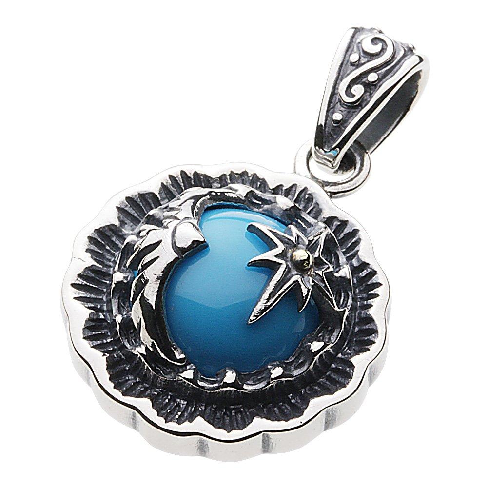 

Eagle Sky Pendant Blue Turquoise 925 Silver p0445 [Cenote] [Silver Accessory]