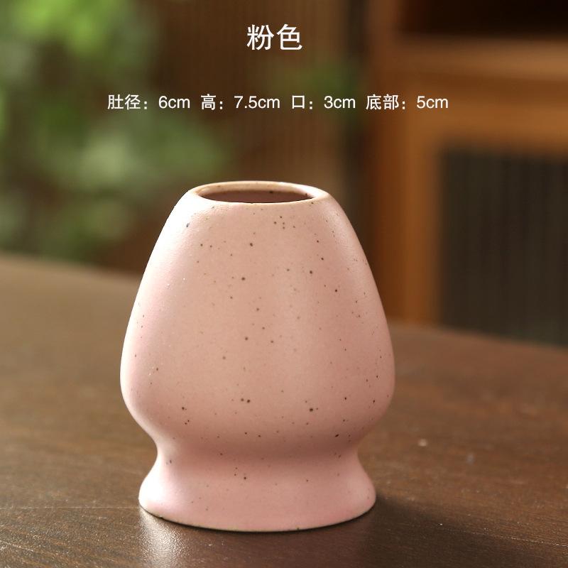 Matcha bowl matcha tool matcha brush Japanese point tea bowl matcha cup powder bowl mixer tea bowl stand set tea stand - pink