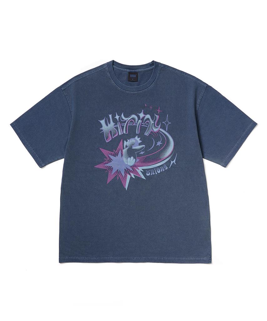 GAKKAI UNIONS Hitit Star Pigment Short Sleeve T-Shirt Dive Blue