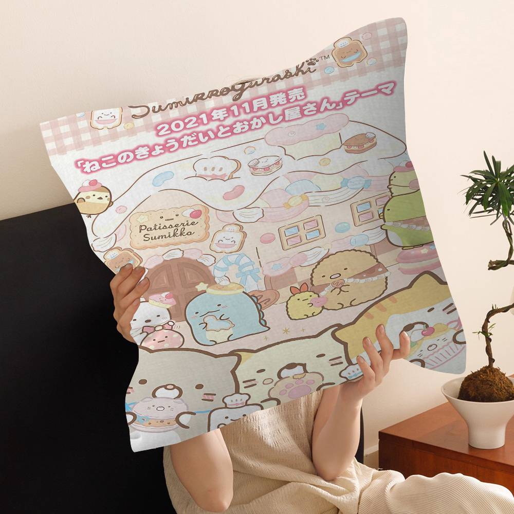 Japan Anime Sumikko Gurashi Personalized Picture Text Home Decorative Pillows Household Gifts 45x45cm