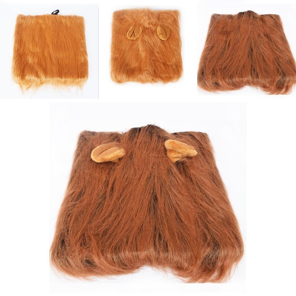 Fancy Pet Costume Lion Mane Wig For Cats And Dogs Premium Quality Halloween Cosplay