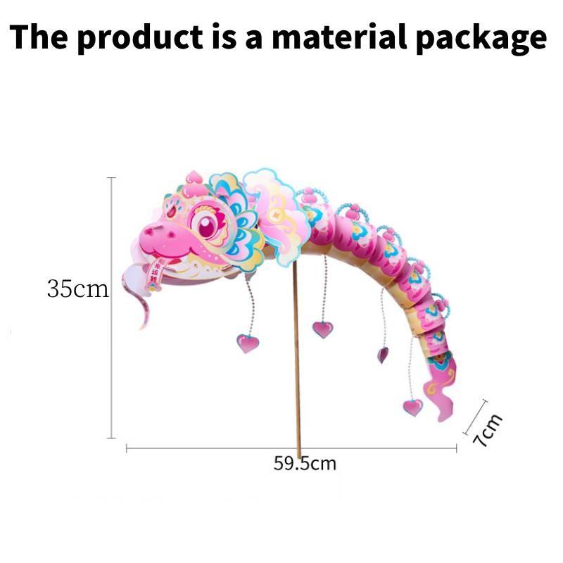 

Танцующая Змея Благоприятный Ручной Работы DIY Фонарь Портативный Светящийся Подарочный Фонари розовый