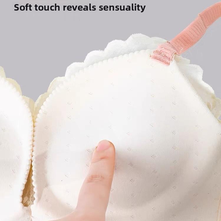 Female Summer Sexy Lace Small Bosom Gathers To Show Big Close Assistant Milk To Prevent Drooping Underwear