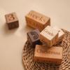 1 Pièce Bébé Blocs en Bois pour Jalons 0-12 Mois Nouveau-né Accessoires de Photographie de Naissance Bébé Croissance Commémorer Accessoires Blocs