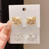 Chinese Style Crystal Zodiac Pony Earrings Cartoon New Year Ear Studs  New Year Gift