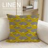 Art Fan Pattern Cushion Cover Linen Decorative Pillowcase Set Pcs X X X Breathable Washable Sofa Cushion Cover